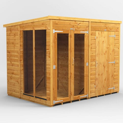 Buy a new pent roof summerhouse and shed combination in Edinburgh and the Lothians, click here a a pent roof summerhouse and shed combination installation quote in Edinburgh and the Lothians from JDS
