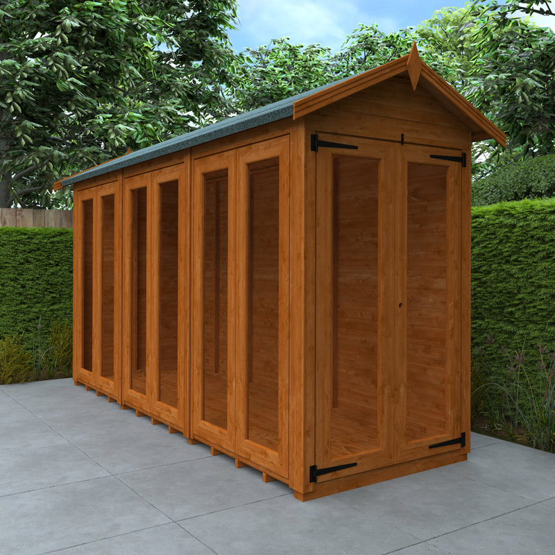12 x 4 apex summerhouses supplied and installed in Edinburgh, Midlothian and East Lothian by JDS Gardening, click and view our range of summerhouses