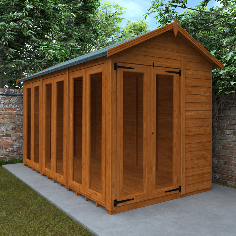 12 x 6 apex summerhouses supplied and installed in Edinburgh, Midlothian and East Lothian by JDS Gardening, click and view our range of summerhouses
