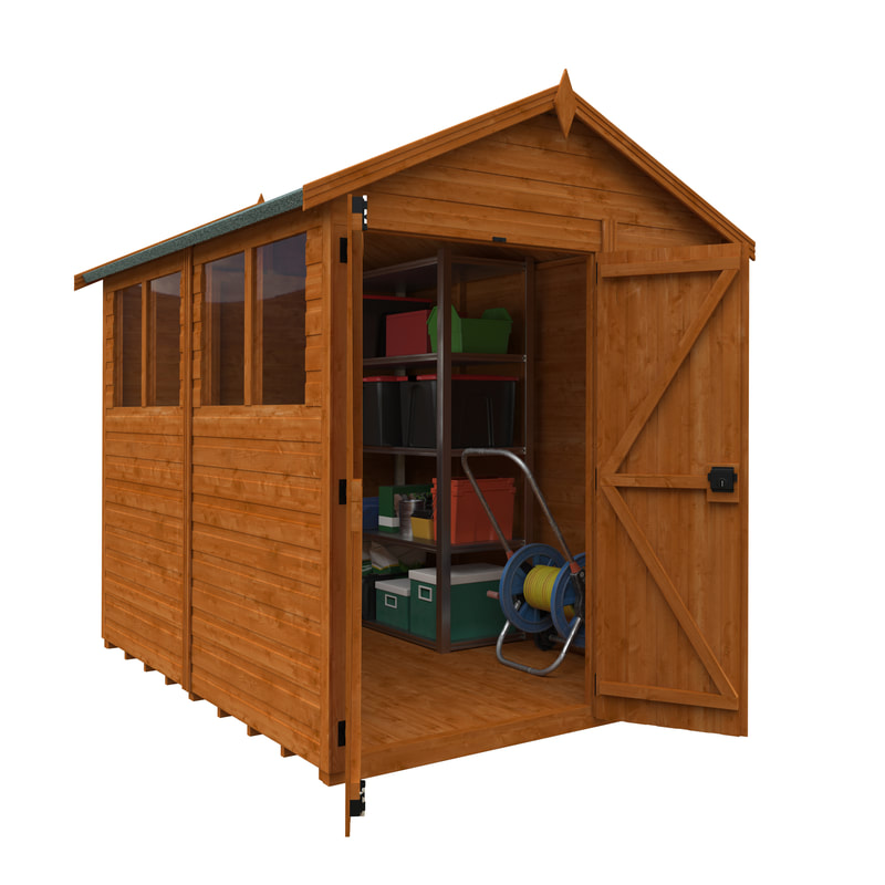 Buy a new double door apex roof potting shed in Edinburgh and the Lothians, click here  for an apex roof double door shed installation quote near you