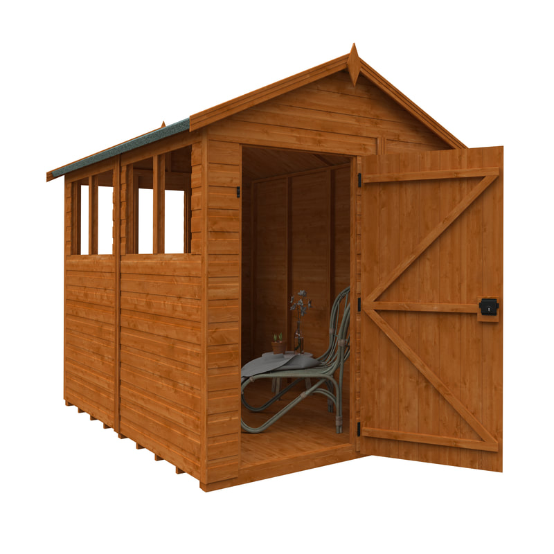Buy a new apex roof sunlit shed in Edinburgh and the Lothians, click here for an apex roof sunlit shed supply and installation quote near you