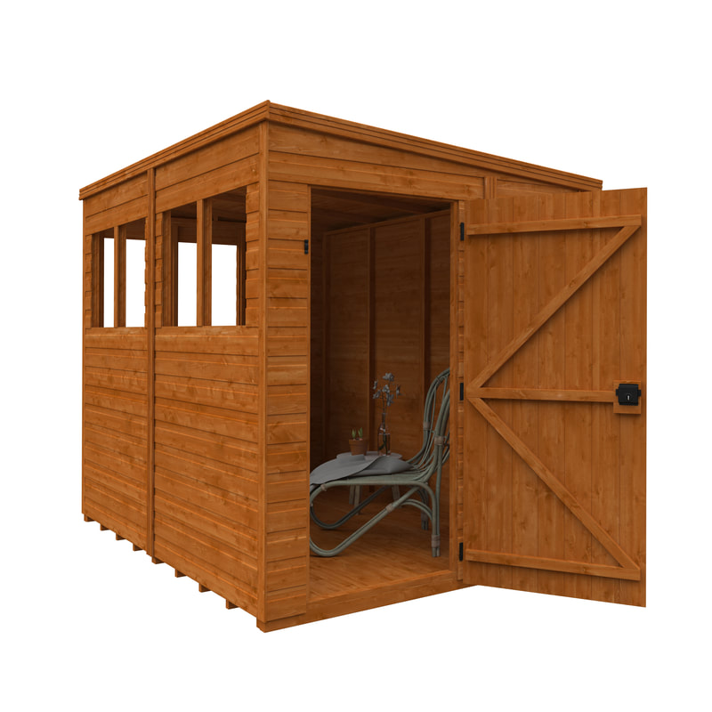 Buy a new pent roof sunlit shed in Edinburgh and the Lothians, click here for a pent roof sunlit shed installation quote