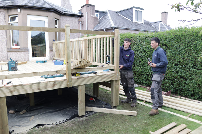 Timber decking installation in Duddingston, Edinburgh by JDS Gardening Services