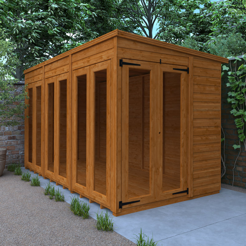 12 x 6 summerhouses supplied and installed in Edinburgh, Midlothian and East Lothian by JDS Gardening, click and view our range of summerhouses