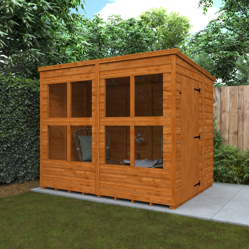 Buy a new pent roof sunroom shed in Edinburgh and the Lothians, click here for a pent roof sunroom shed installation quote in Edinburgh and the Lothians from JDS