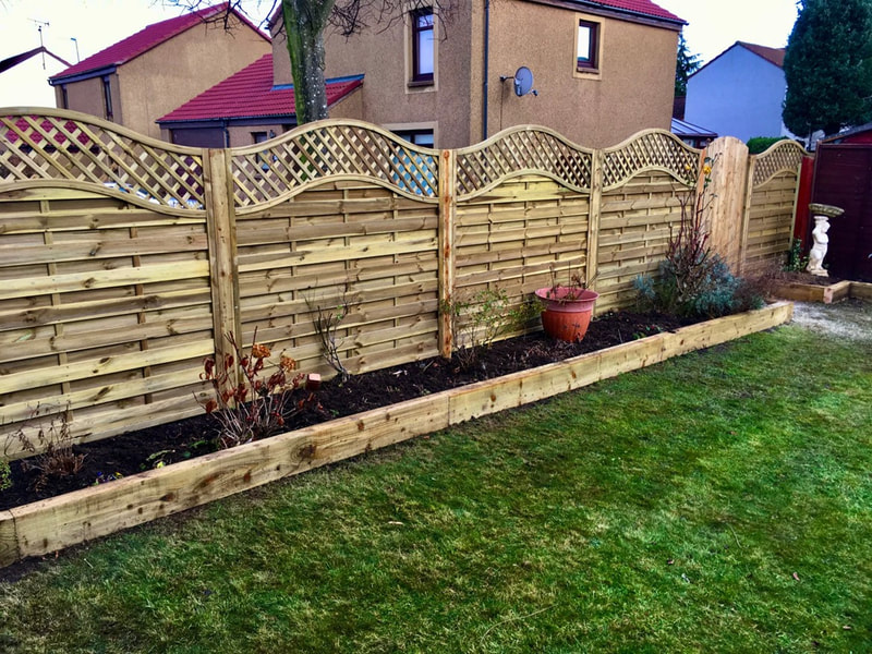 Arched Fence Panels installation by JDS Gardening Services, click here for a panel fence installation quote near you in Edinburgh